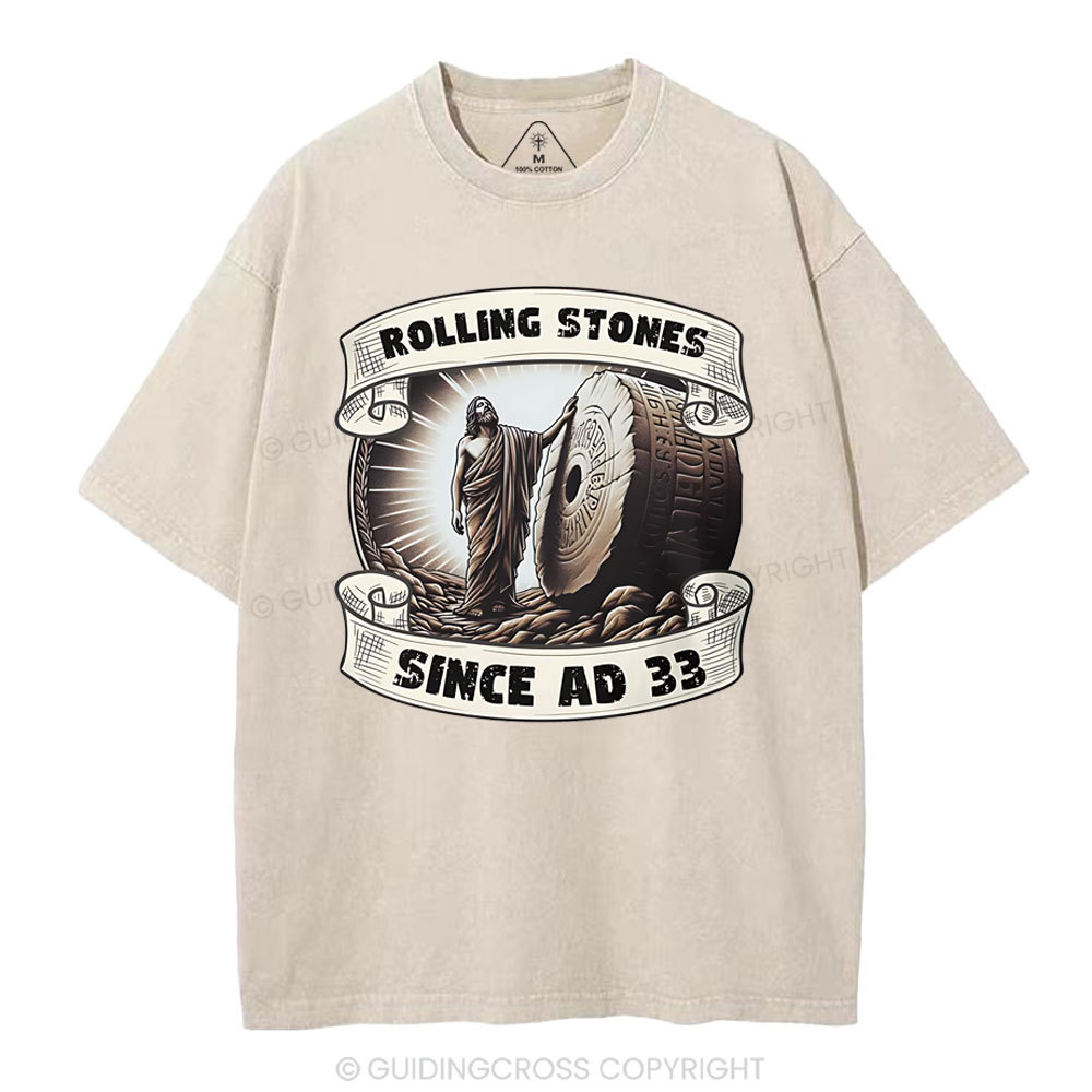 Rlling Stone Since AD 33  Christian Washed T-Shirt
