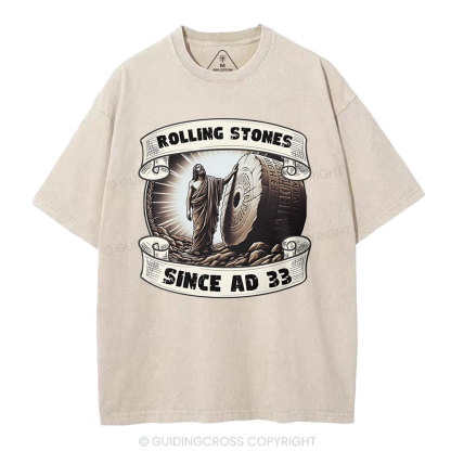 Rlling Stone Since AD 33  Christian Washed T-Shirt