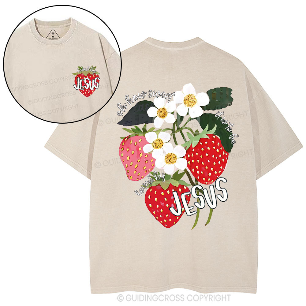 Loved By Jesus Christian Washed T-Shirt