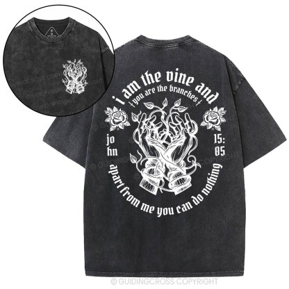 I Am The True Vine Christian Washed T-Shirt