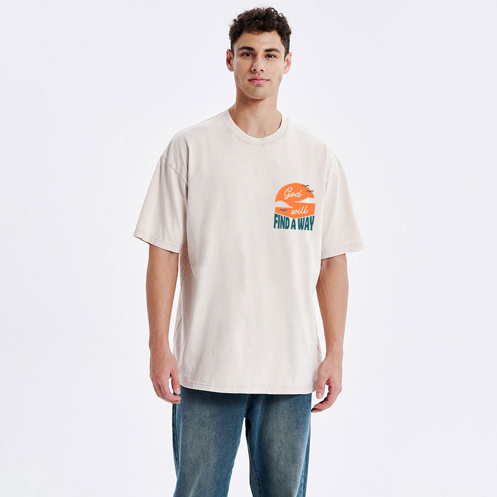 A Way In The Wilderness Christian Washed T-Shirt