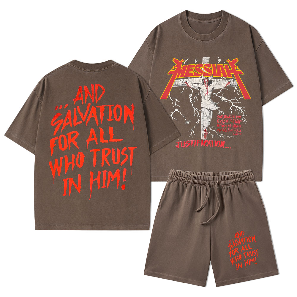 Messiah Christian Washed T-Shirt & Shorts