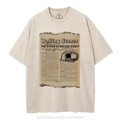 Rolling Stone Newspaper Christian Washed T-Shirt