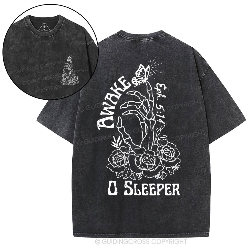 Awake O Sleeper Christian Washed T-Shirt