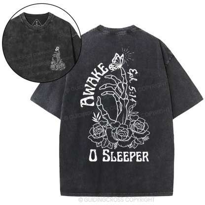 Awake O Sleeper Christian Washed T-Shirt