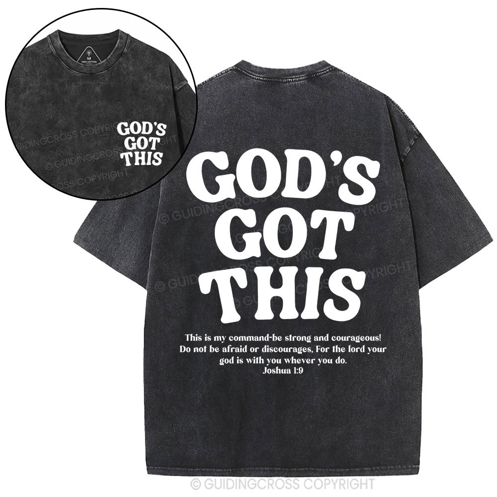 God's Got This Christian Washed T-Shirt