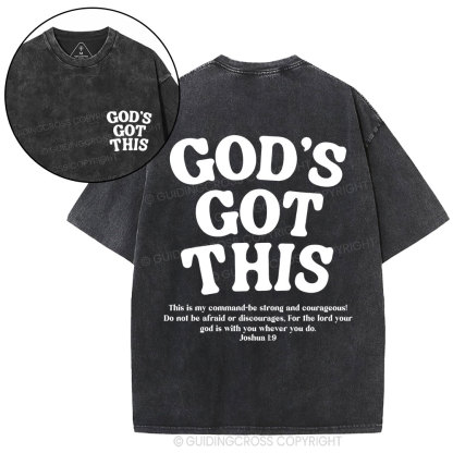 God's Got This Christian Washed T-Shirt