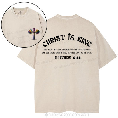 Christ Is King Christian Washed T-Shirt