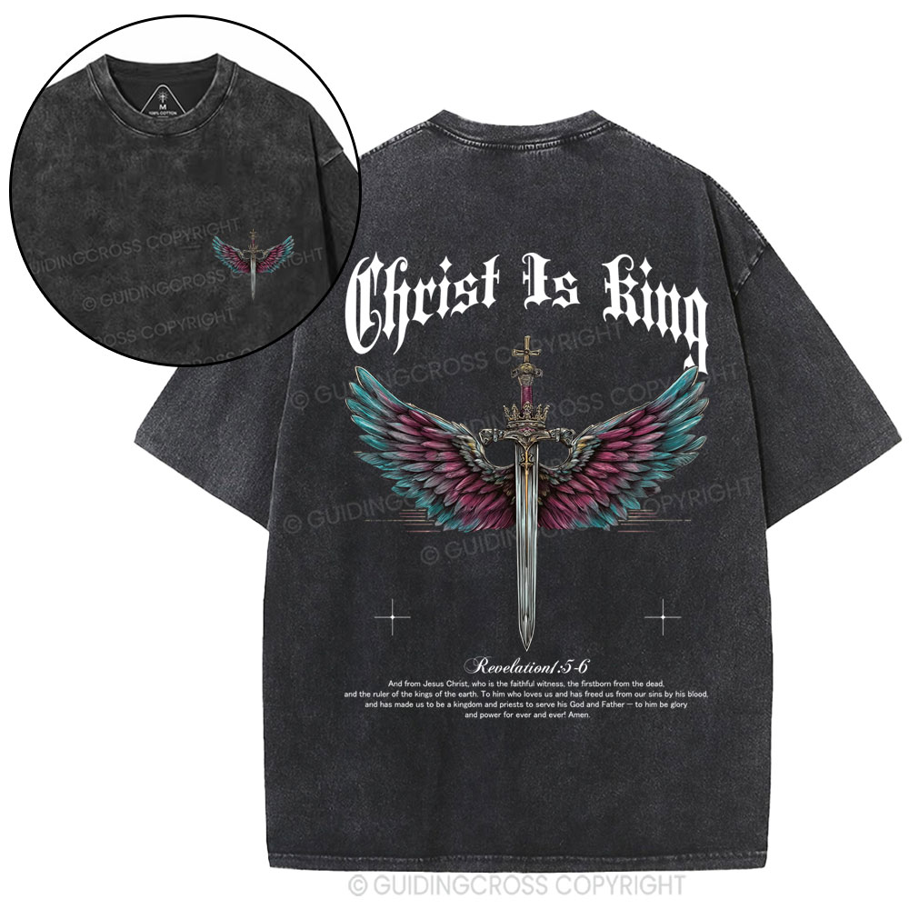 Christ Is King Christian Washed T-Shirt