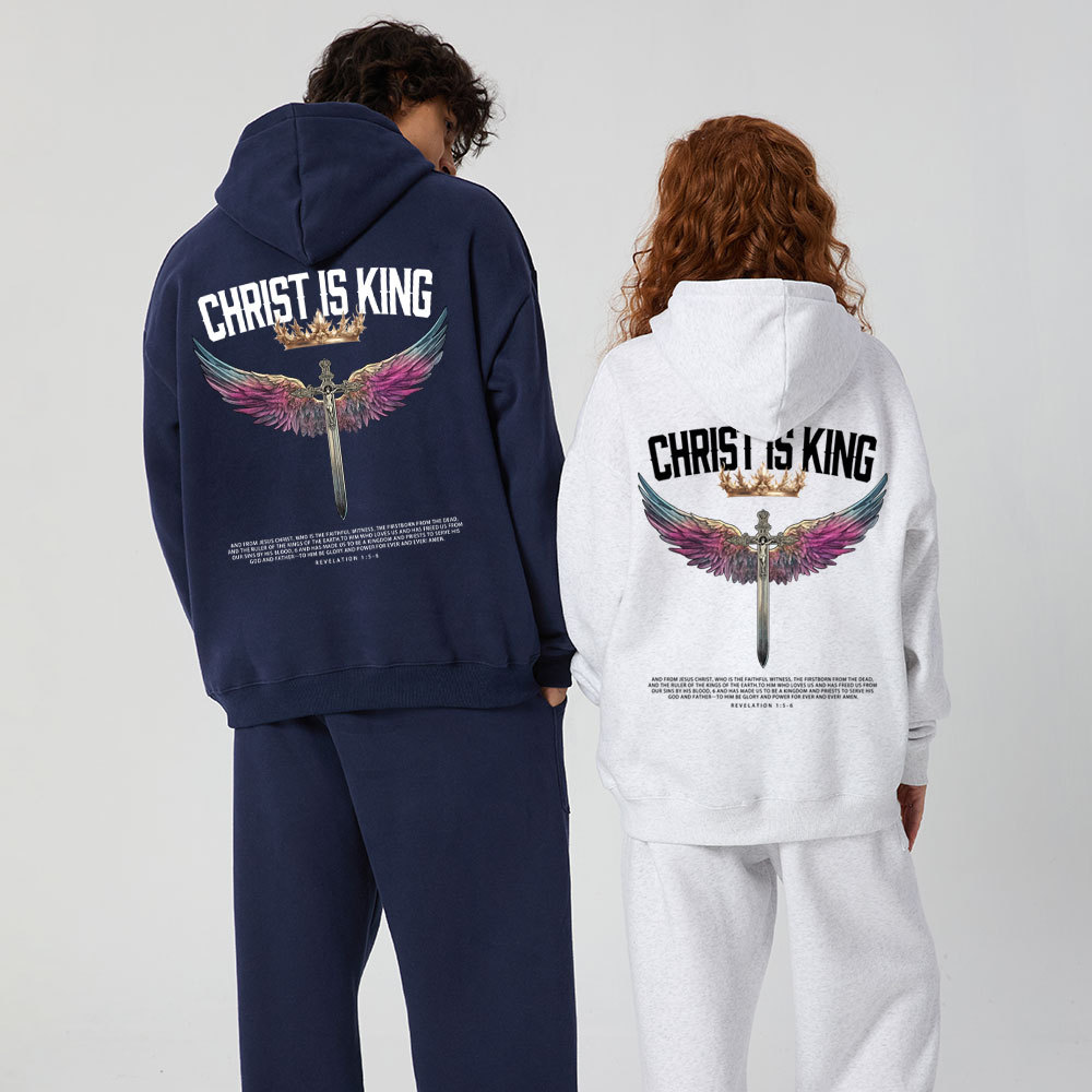 Christ Is King Christian Premium Fleece Hoodie Set