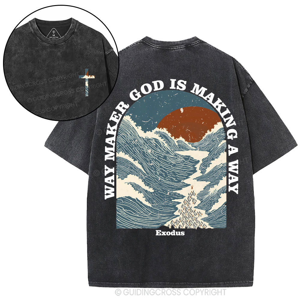 Way Maker Christian Washed T-Shirt