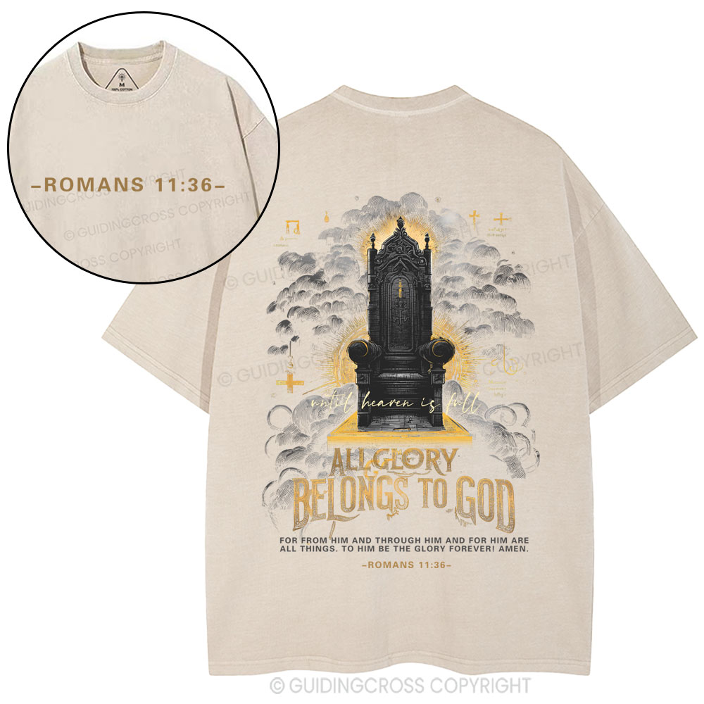 All Glory Belong To God Christian Washed T-Shirt