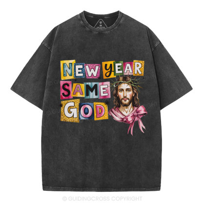 New Year Same God Christian Washed T-Shirt