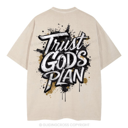 Trust God's Plan Christian Washed T-Shirt