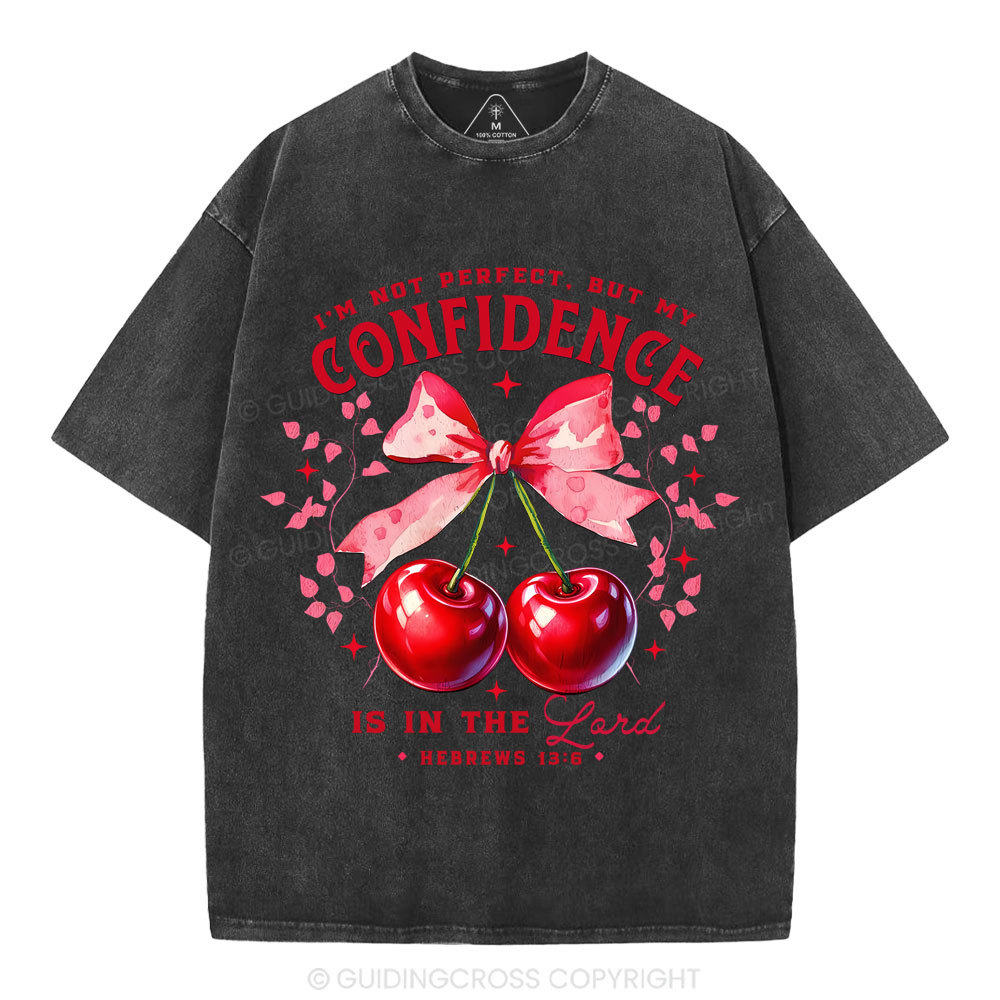 I'm Not Perfect But My Godfidence Is In The Lord Christian Washed T-Shirt