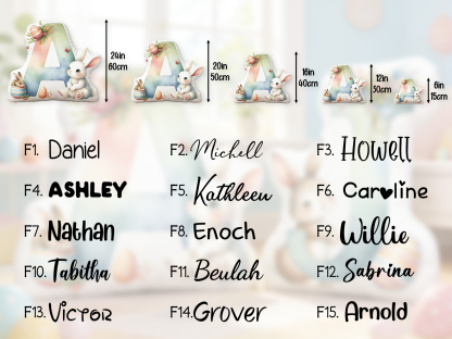 Personalized Cute Easter Bunny Irregular Short Plush Pillow