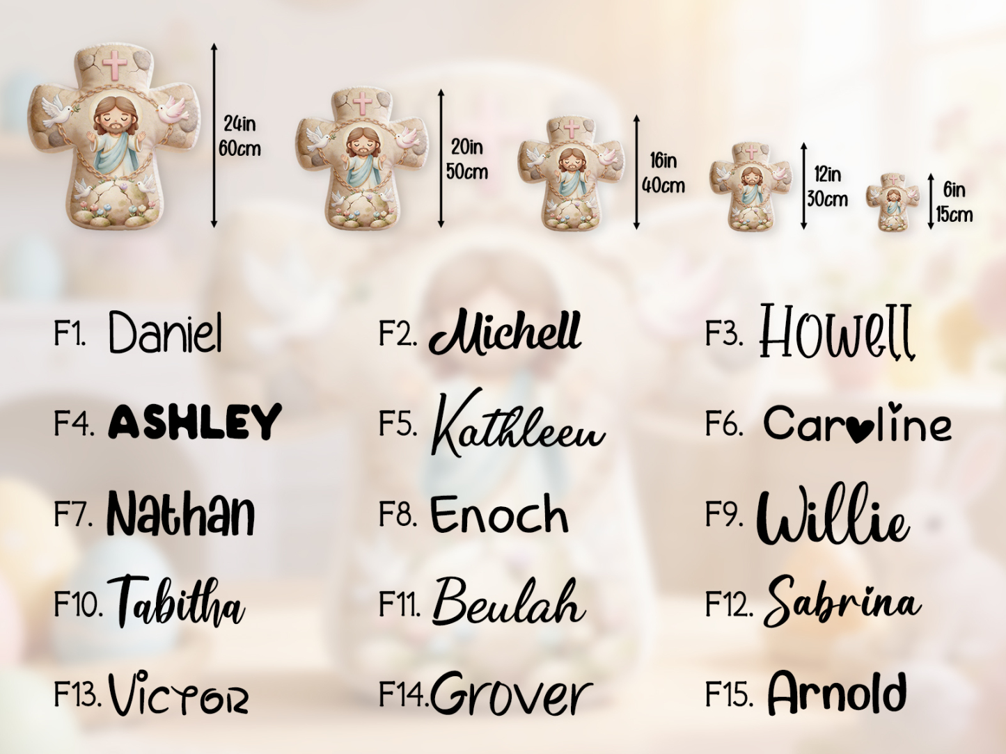 Personalized Peace And Cross Irregular Short Plush Pillow