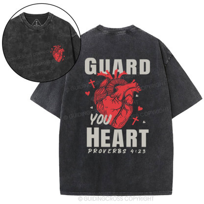 Guard Your Heart Christian Washed T-Shirt