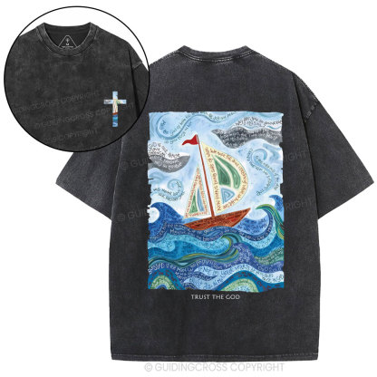 Trust God Christian Washed T-Shirt