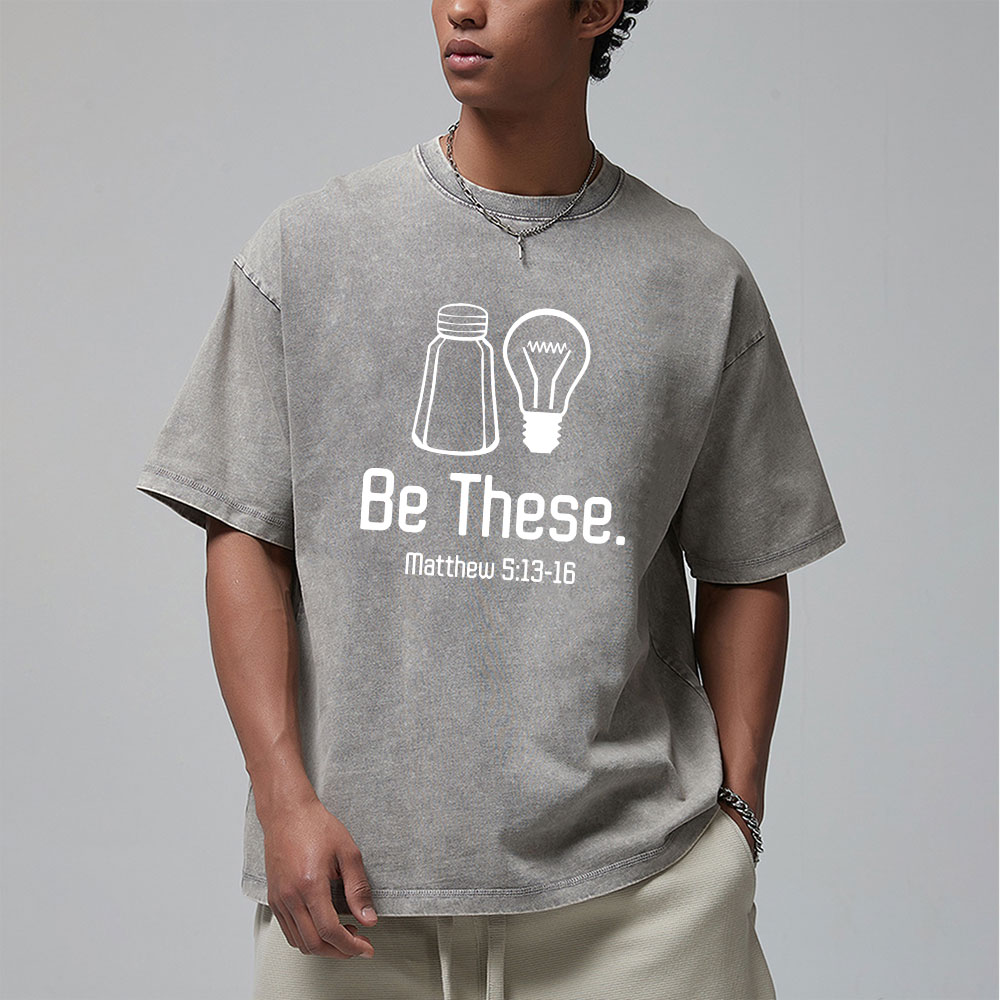 Be These Salt And Light Vintage Washed Christian T-Shirt