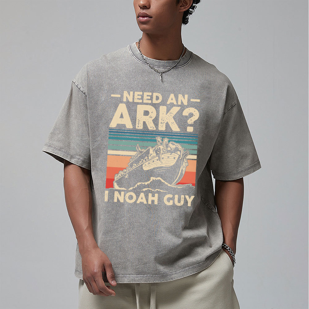 Need An Ark I Noah Guy Funny Vintage Washed Christian T-Shirt