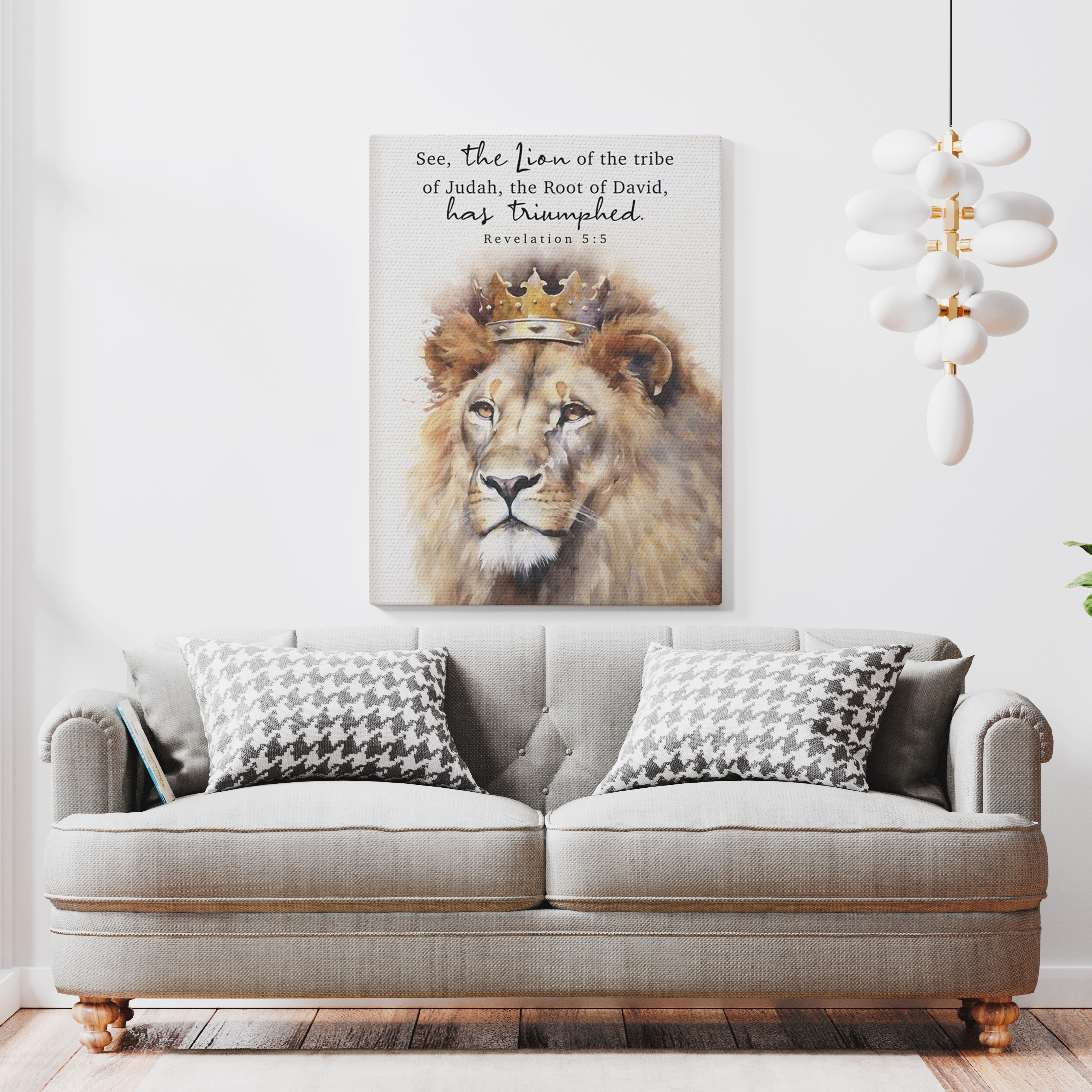 Revelation 5:5 Lion of Judah Canvas Wall Art