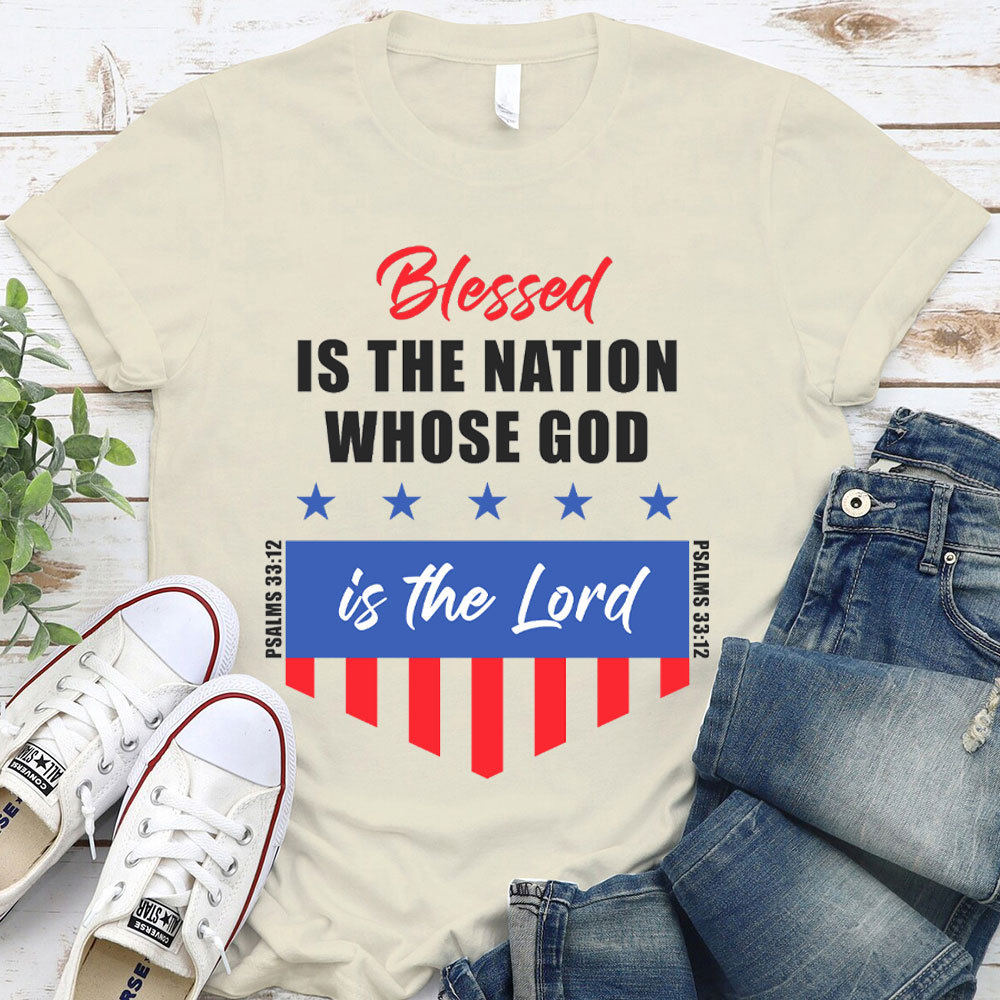 Blessed Is The Nation Whose God Christian T-Shirt