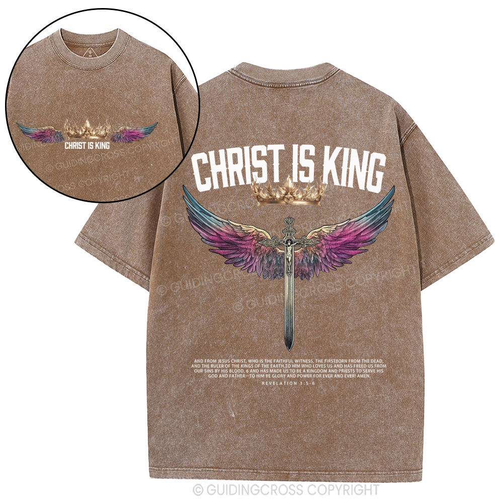 Christ Is King Christian Washed T-Shirt