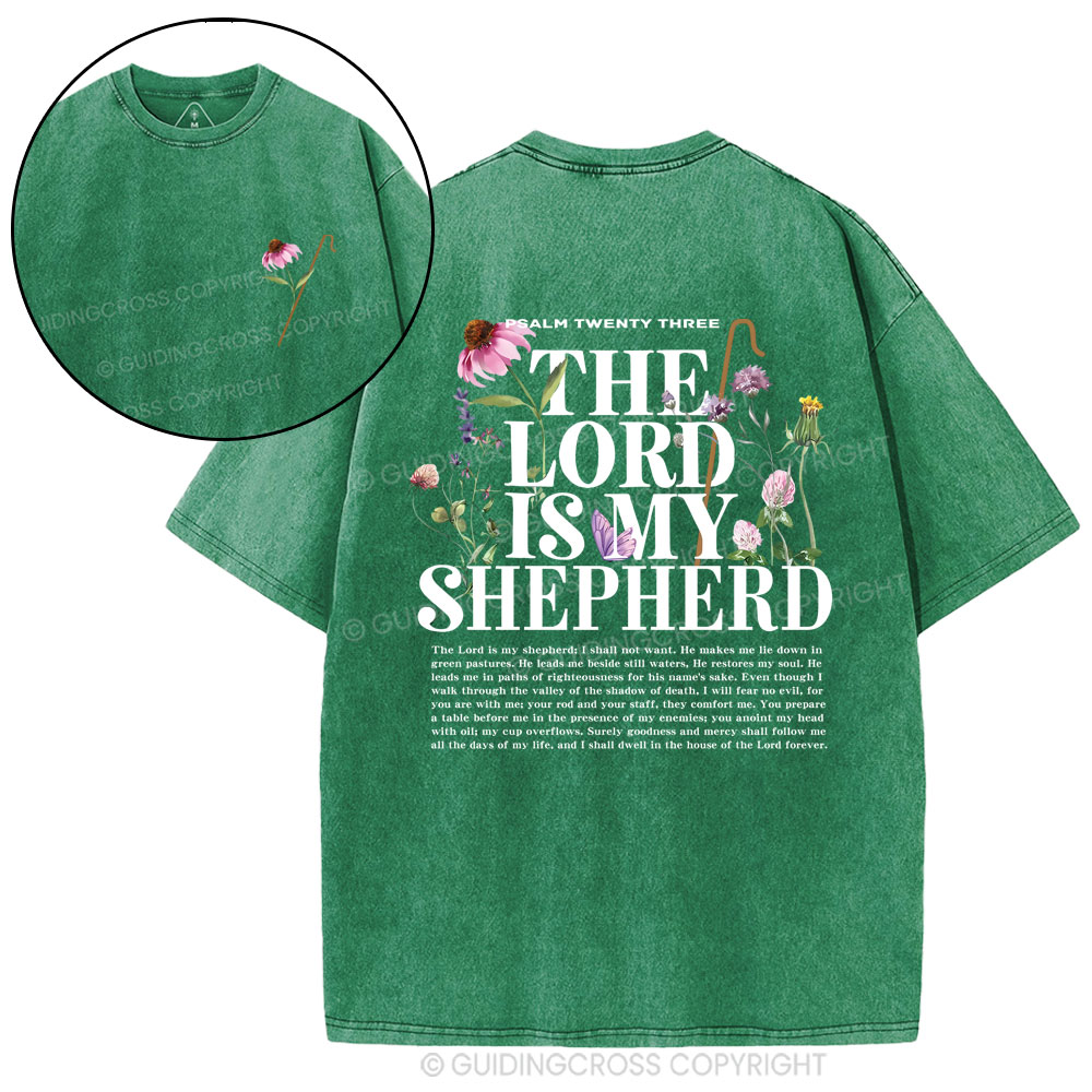 The Lord Is My Shepherd Christian Washed T-Shirt