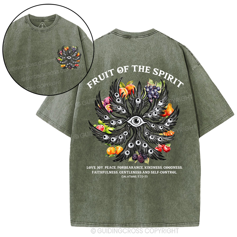 Fruit Of The Spirit Christian Washed T-Shirt