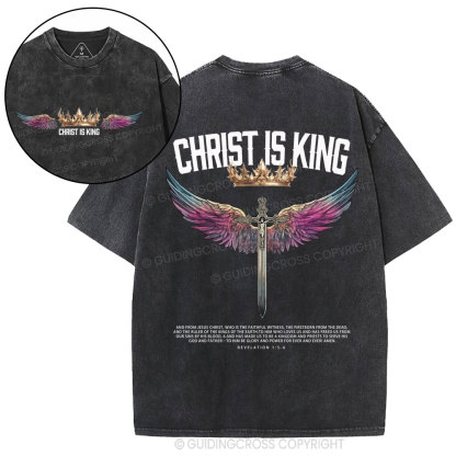 Christ Is King Christian Washed T-Shirt