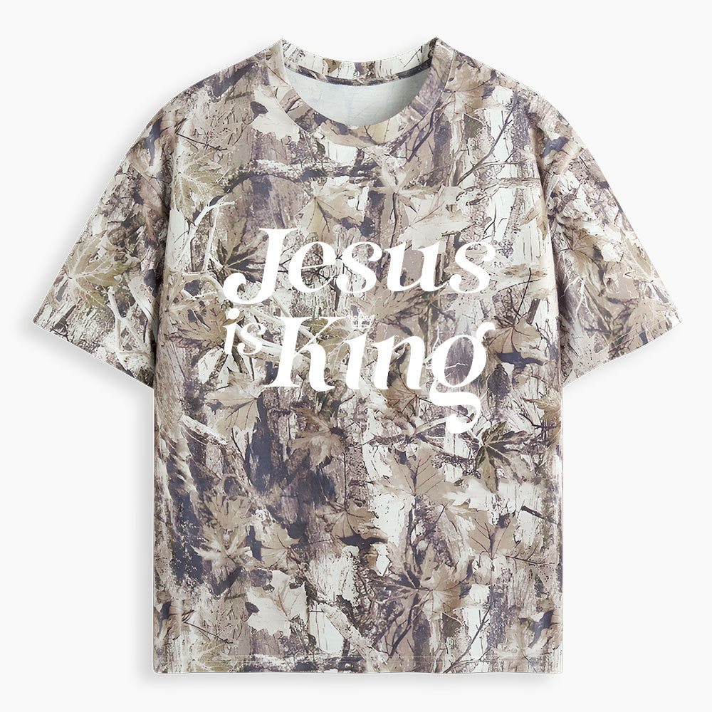 Jesus Is King Christian Camo T-Shirt