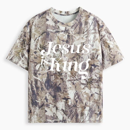 Jesus Is King Christian Camo T-Shirt