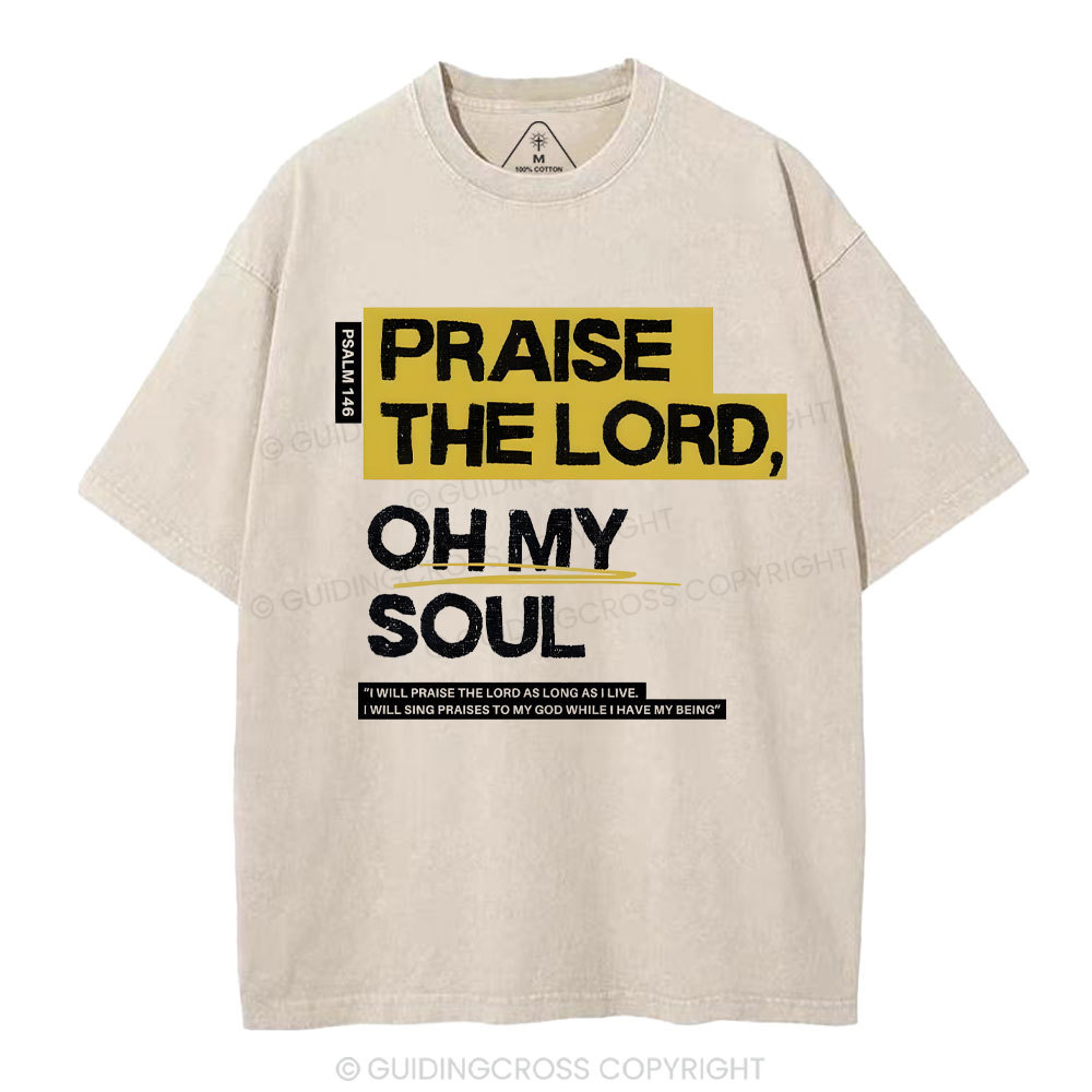 Praise The Lord Christian Washed T-Shirt
