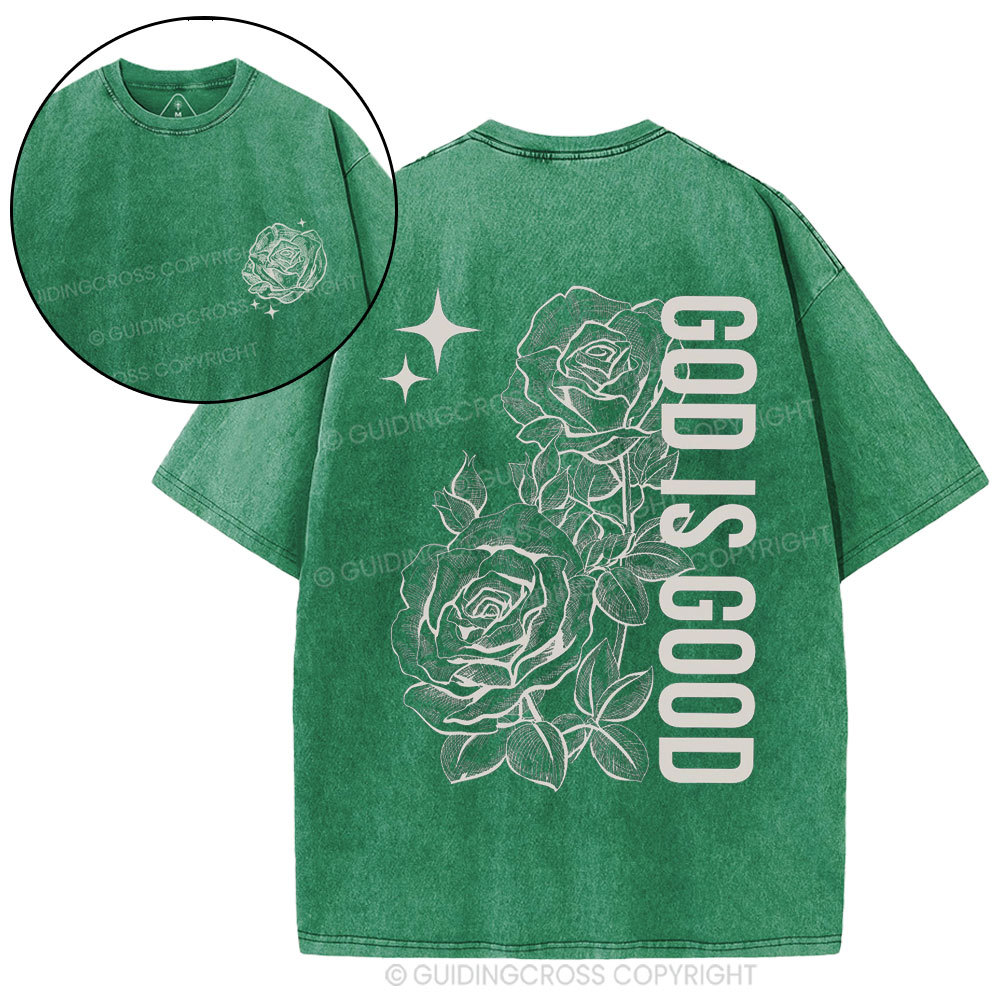 God Is Good Christian Washed T-Shirt