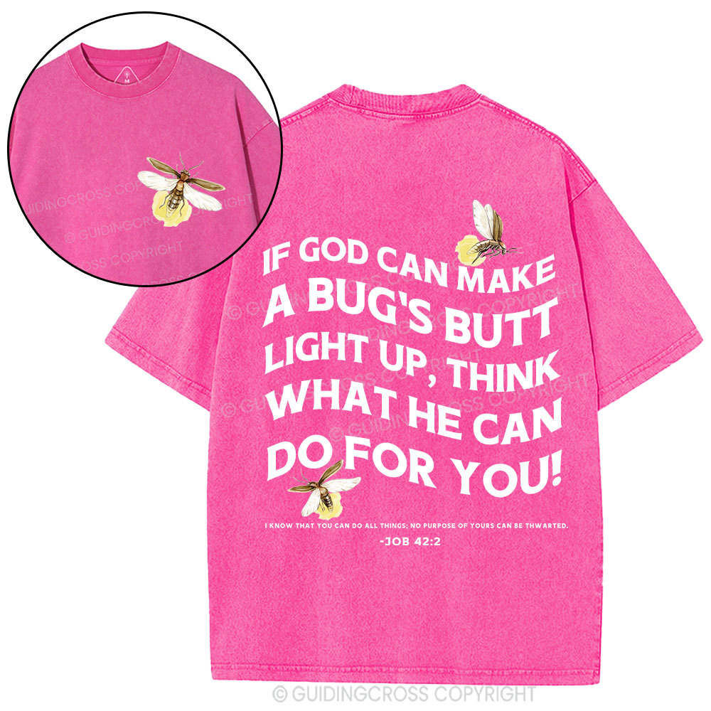 If God Can Make A Bug's Butt Christian washed T-Shirt