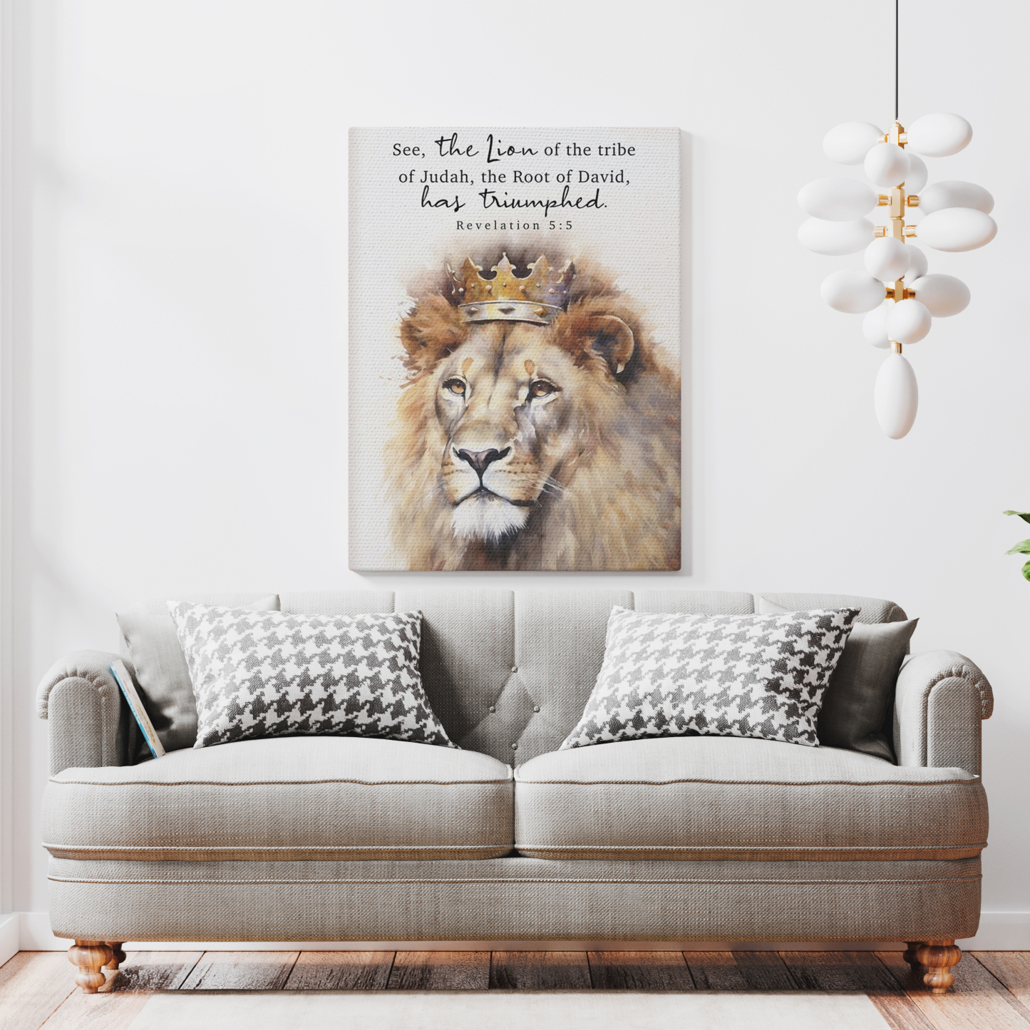 Revelation 5:5 Lion of Judah Canvas Wall Art