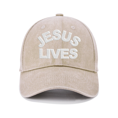 Jesus Lives Christian Washed Hat