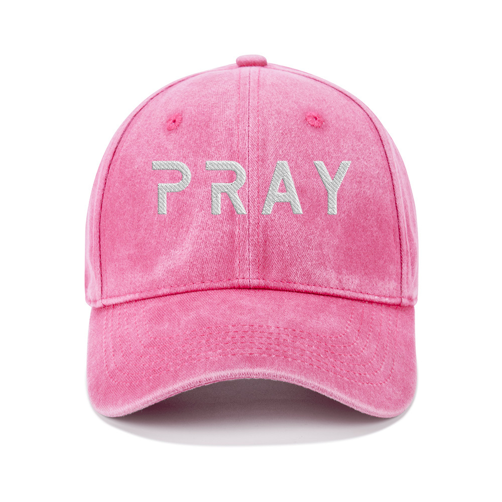 Pray Christian Washed Hat