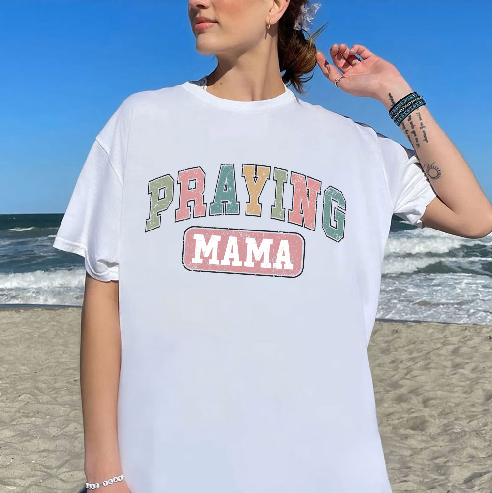 Praying Mama Vintage Christian T-Shirt