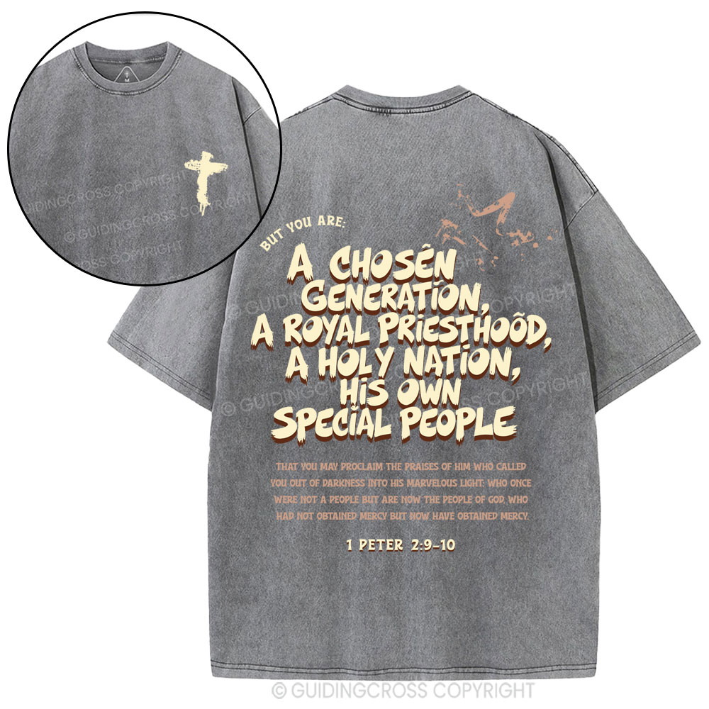 A Chosen Genration Christian Washed T-Shirt