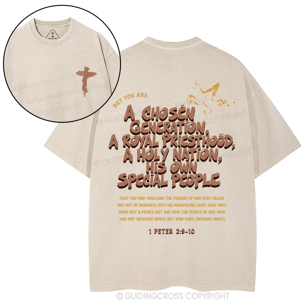 A Chosen Genration Christian Washed T-Shirt