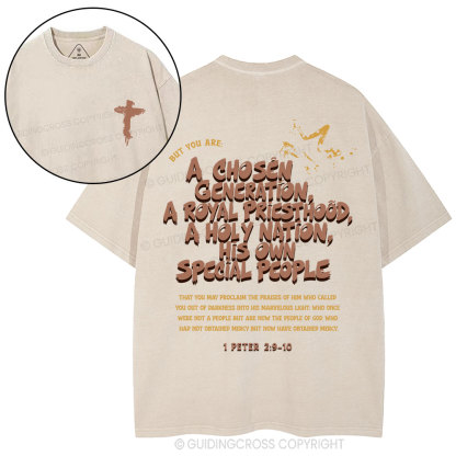 A Chosen Genration Christian Washed T-Shirt