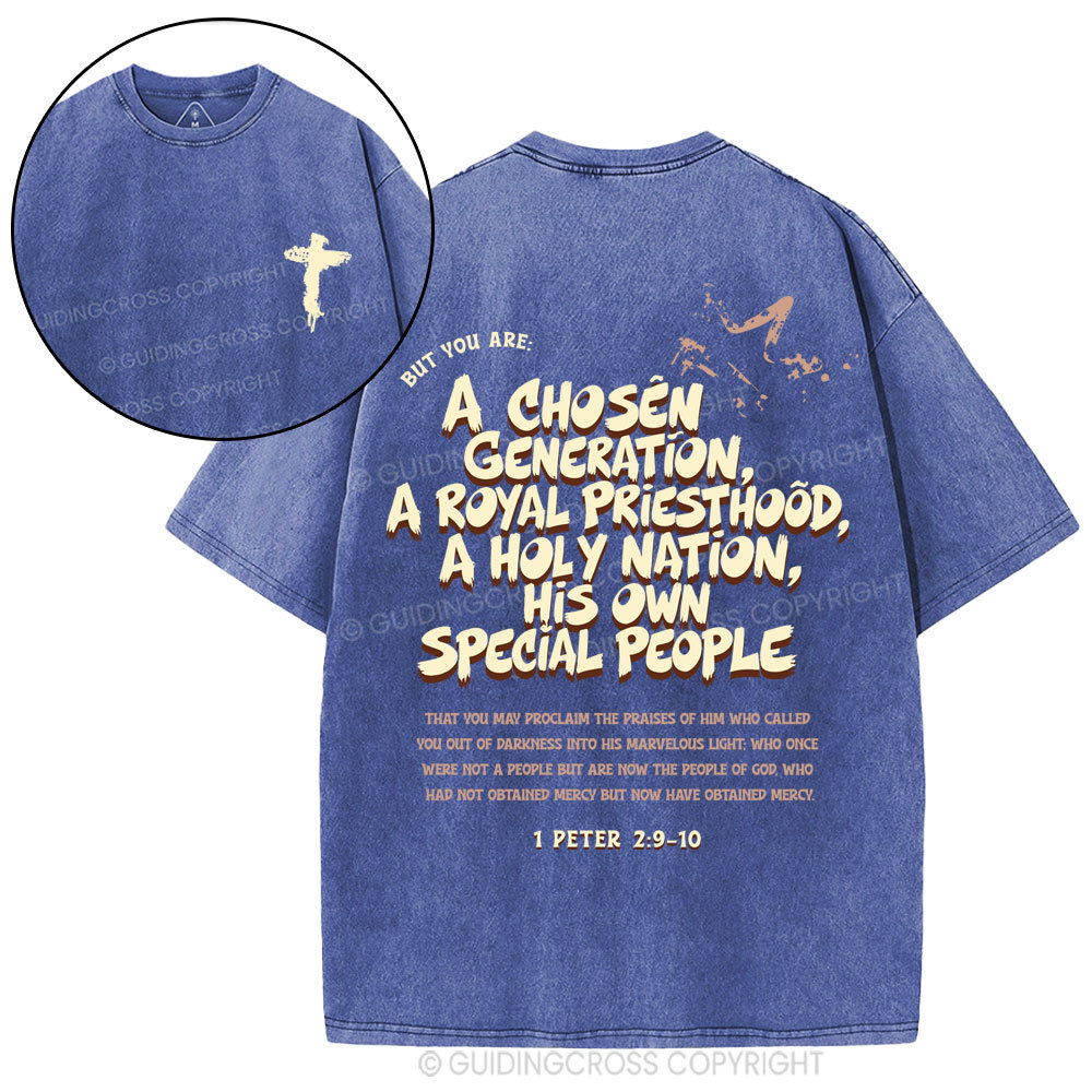 A Chosen Genration Christian Washed T-Shirt