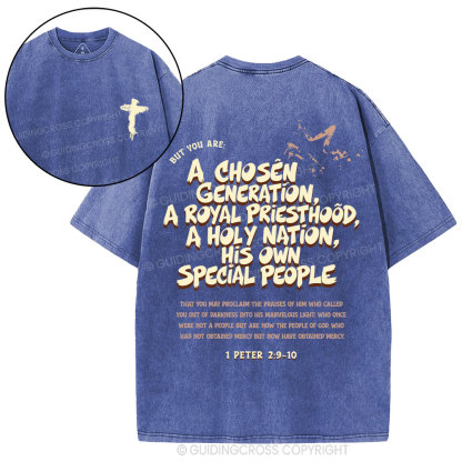 A Chosen Genration Christian Washed T-Shirt