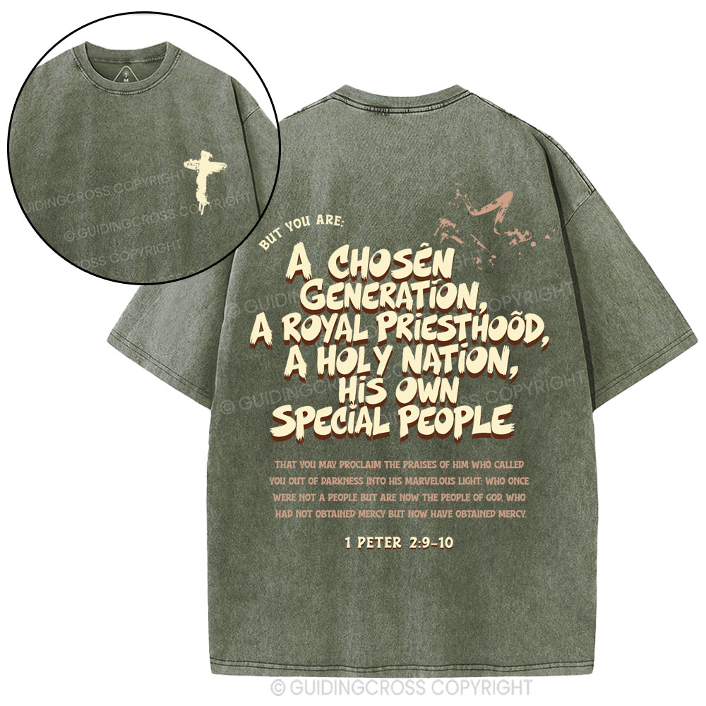 A Chosen Genration Christian Washed T-Shirt