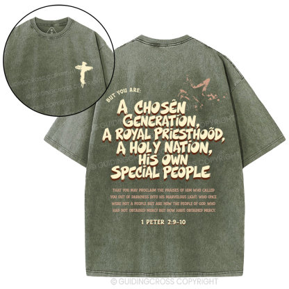 A Chosen Genration Christian Washed T-Shirt