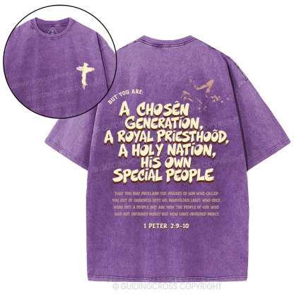 A Chosen Genration Christian Washed T-Shirt