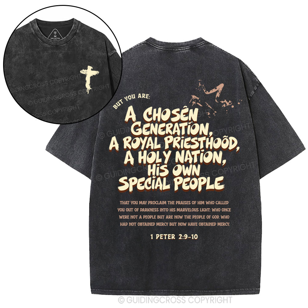 A Chosen Genration Christian Washed T-Shirt