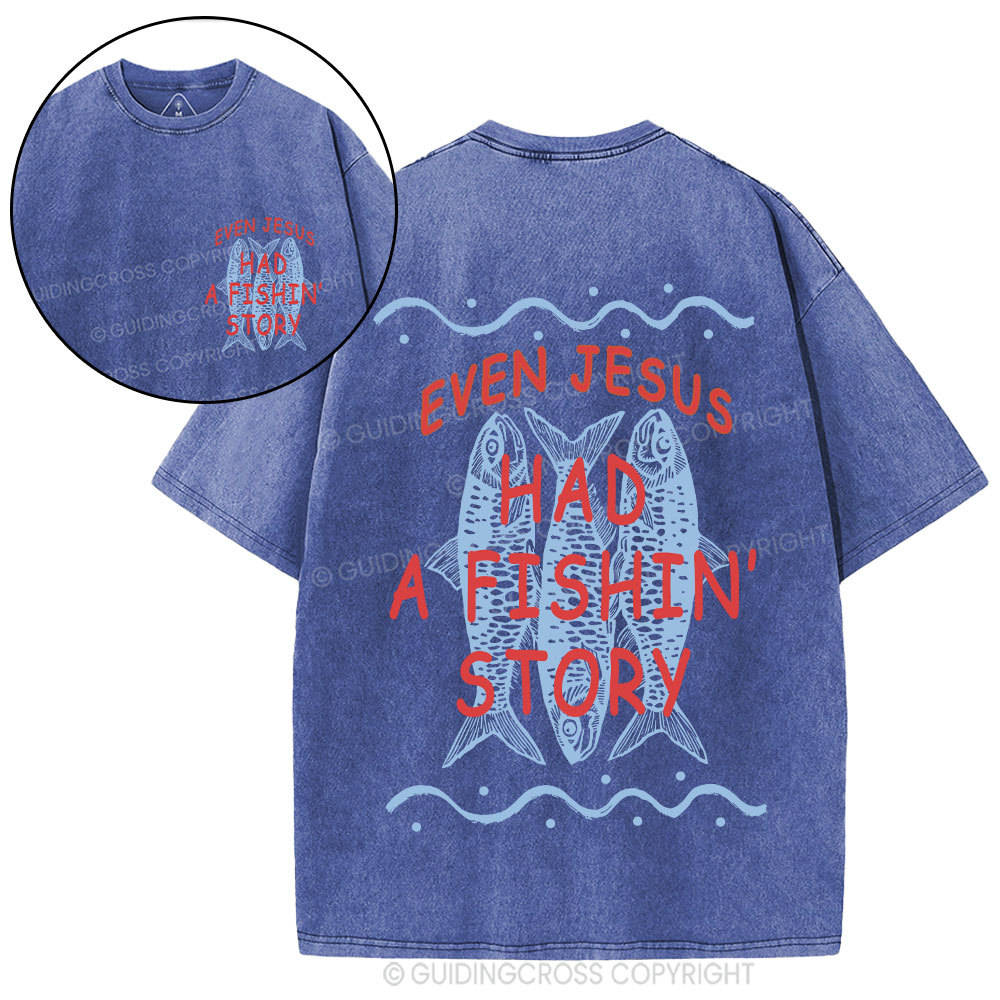A Fishman Story Christian Washed T-Shirt